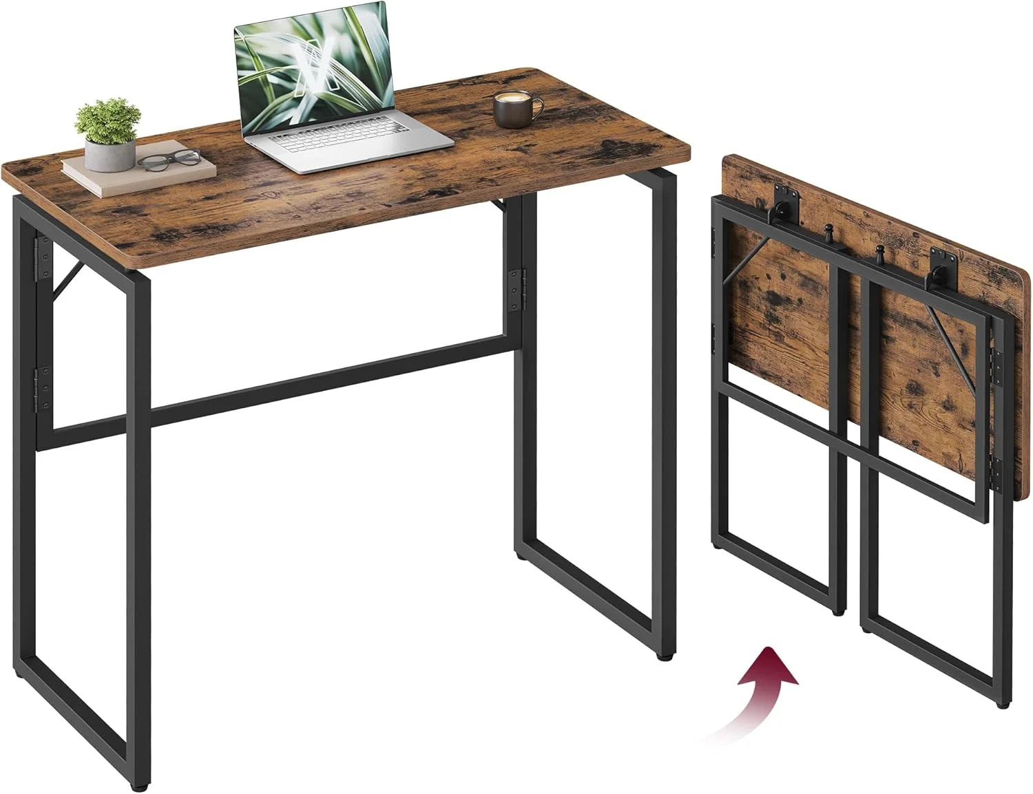 Folding Desk, Small Computer Desk, Foldable Table 31.5 Inch