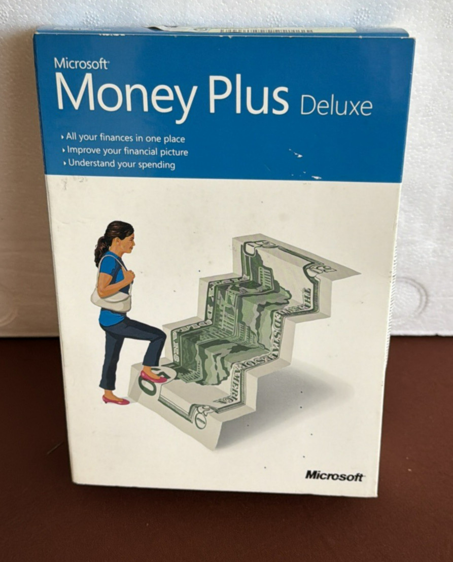 Microsoft Money Plus Deluxe 2007 Windows Financial Software Complete Booklet CD