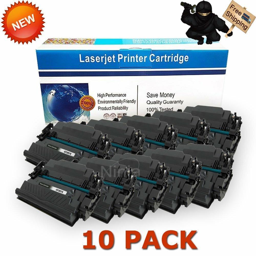 10PK CF287X Toner for HP 87X LaserJet Enterprise M506n M506x M506dn MFP M527z