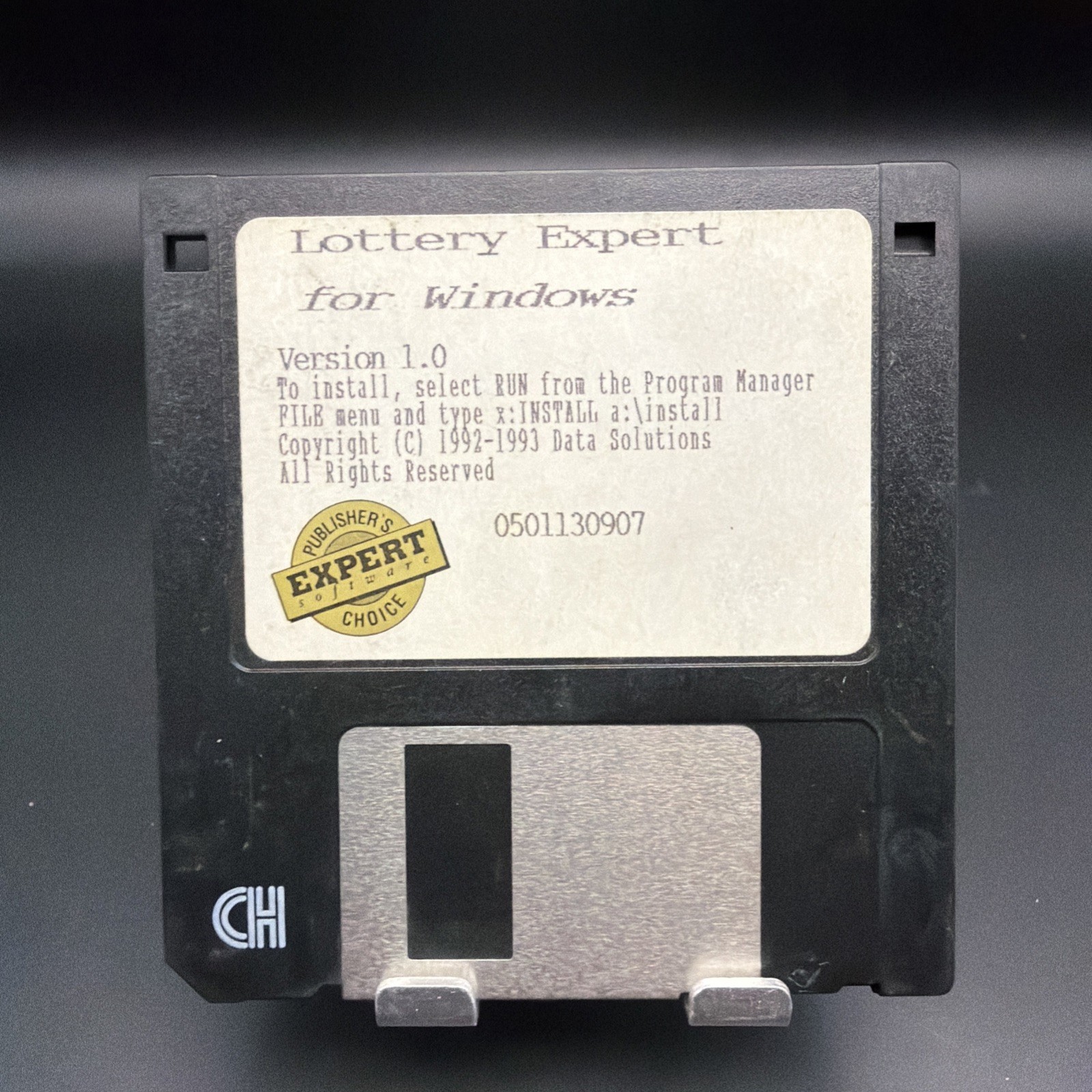 Lottery Expert Software v1.1 for Windows 3.5" Floppy Disk 1992-1993 Vintage