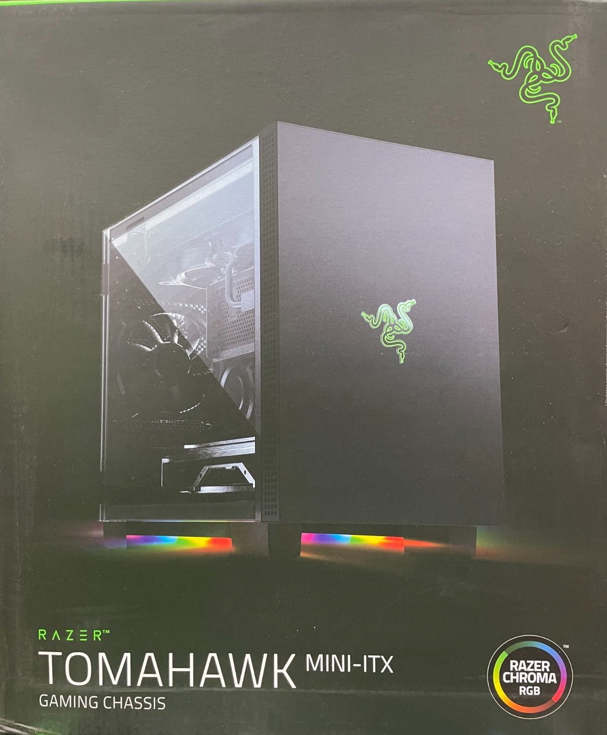Razer Tomahawk Mini-ITX Mini Tower Gaming PC Case Tempered Glass Chroma RGB NEW