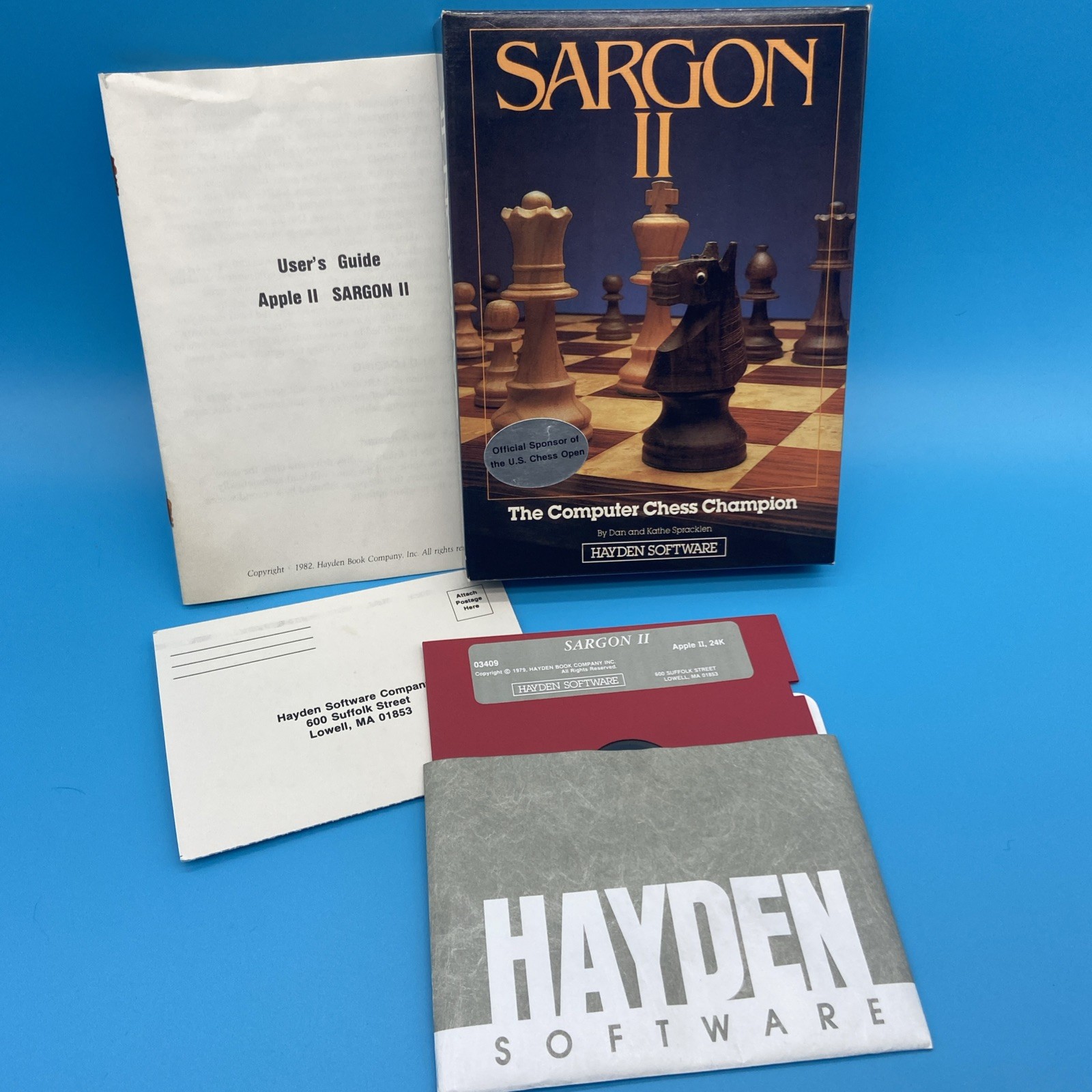 Sargon II Apple II (1982) Hayden Software - COMPLETE IN BOX CIB - Vintage Chess