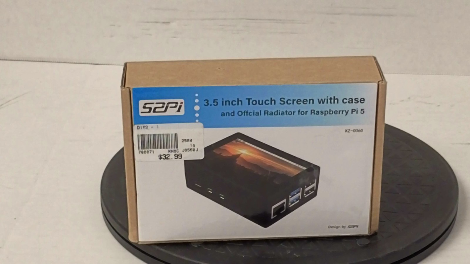 52Pi 3.5 Inch Touch Screen with Case and Official Radiator for Raspberry Pi 5