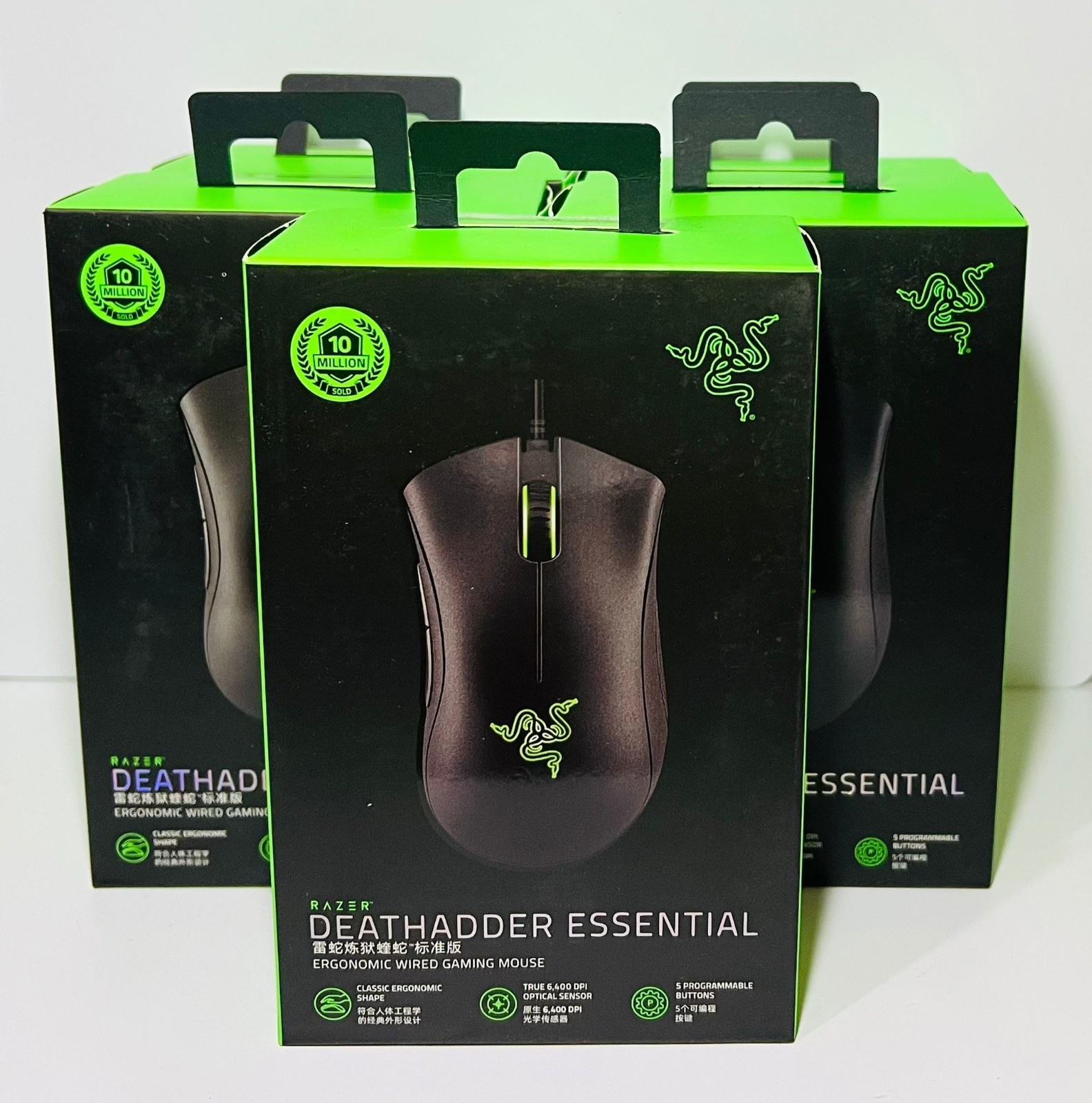 Razer DeathAdder Essential Wired Optical Gaming Mouse Black (5 PACK)✅️