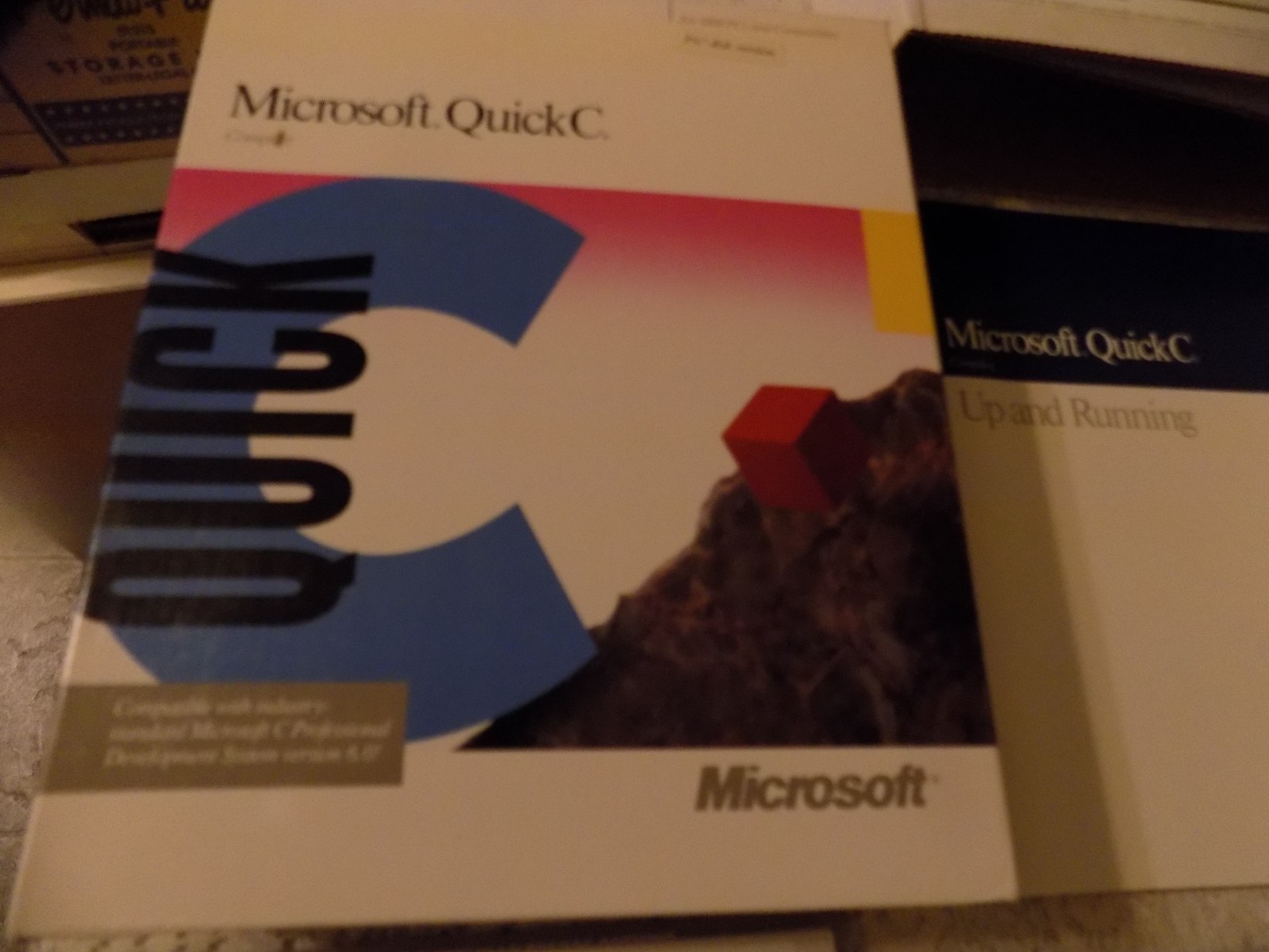 1990 Microsoft Quick C Compiler 3 1/2 Disc version For IBM PC's and Compatibles