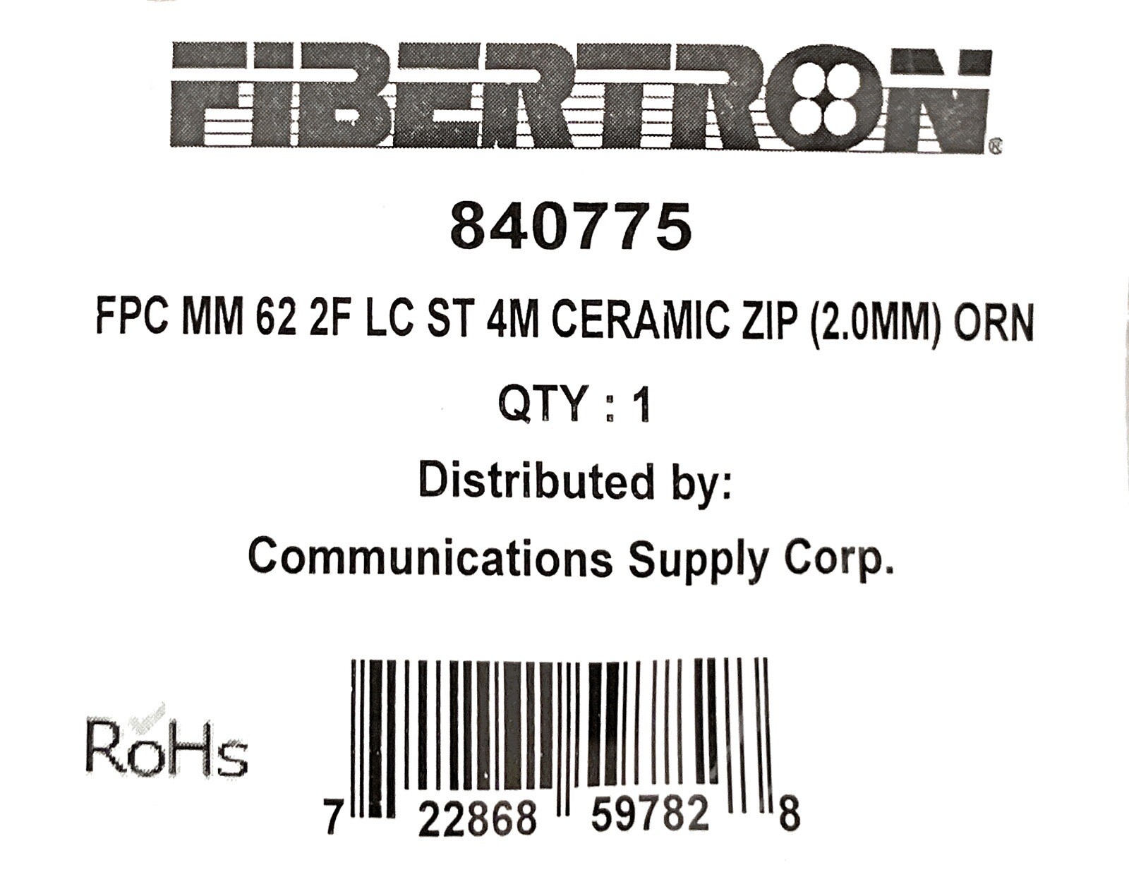4 Meter LC to ST Fiber Optic Patch Cable Multimode Duplex 62.5/125 Orange NEW
