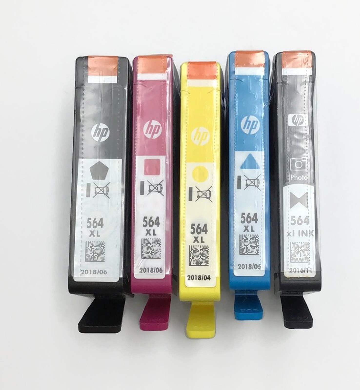 Genuine HP 564XL Ink Cartridges Lot Black Tri Color Photo Sealed Expired 2016/18
