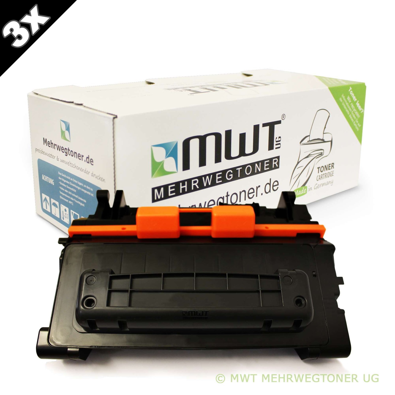3x MWT ECO Toner Black Compatible with HP LaserJet Enterprise Flow MFP M-527-c
