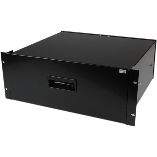 StarTech 4U Black Steel Storage Drawer for 19in Racks and Cabinets - 4U Black