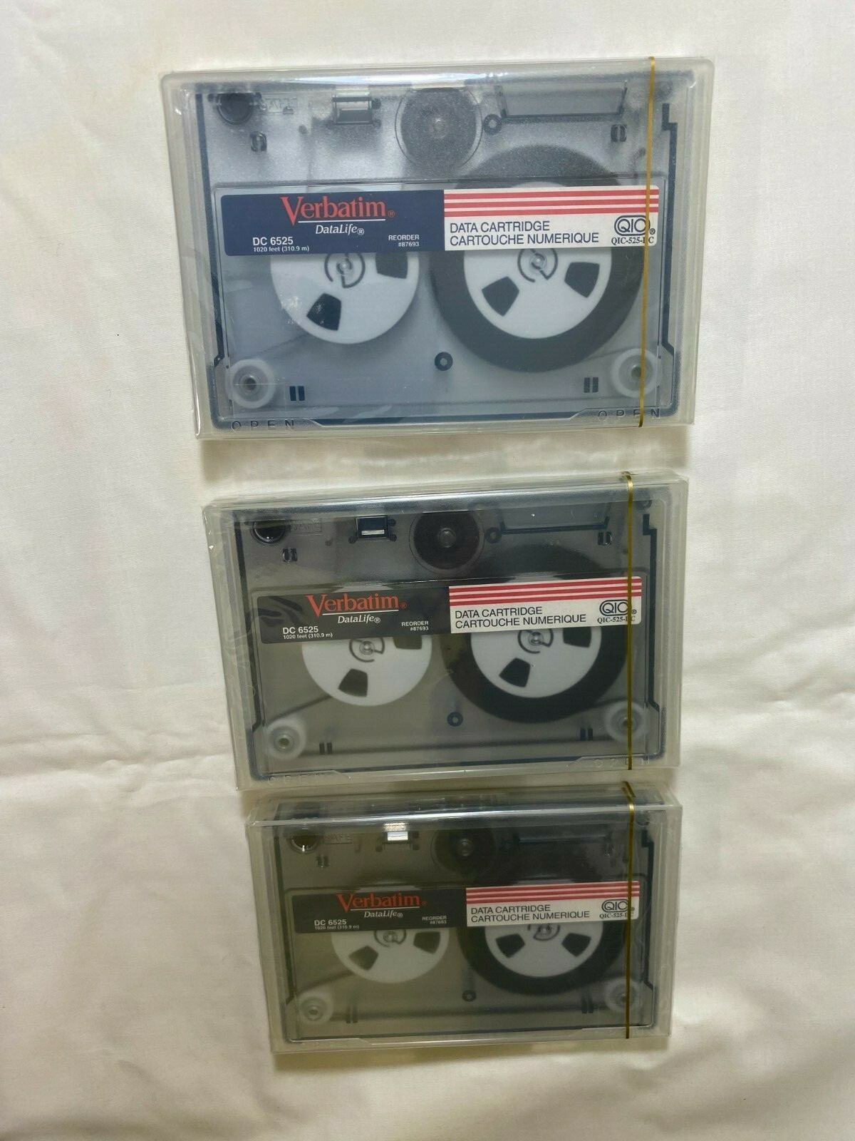 Lot 3 Brand New Verbatim DC 6525 Data Cartridge.  ( Equivalent to 3M / Imation )