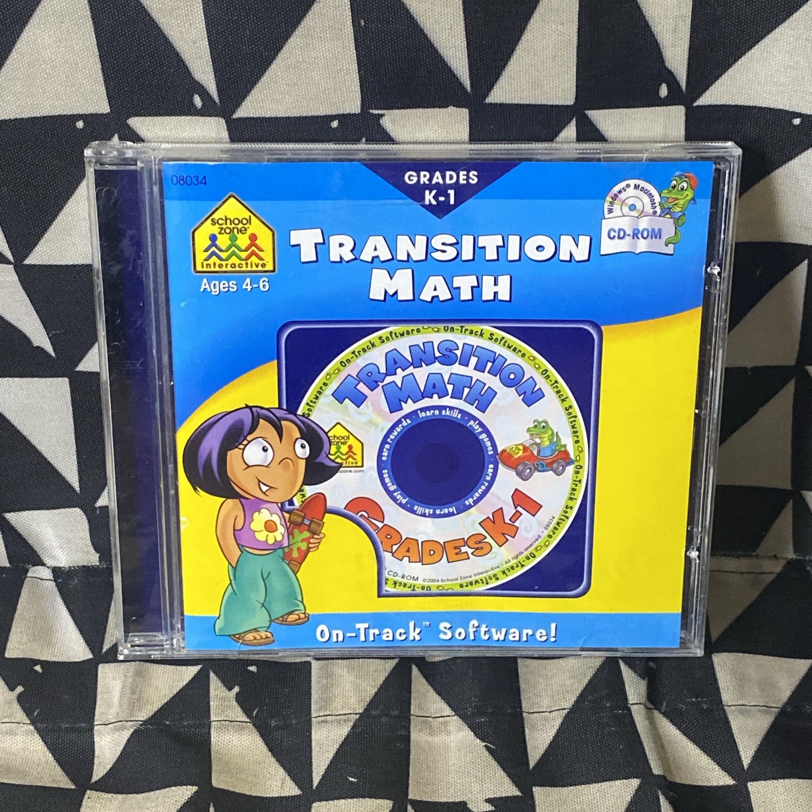 School Zone Transition Math K-1 CD-ROM Educational Homeschool Computer Game PC