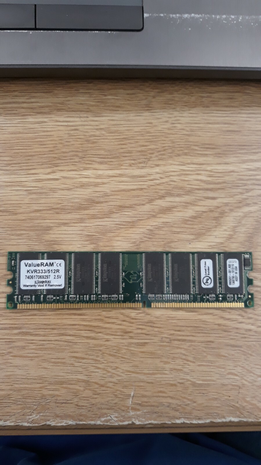 KINGSTON KVR RAM 512MB (KVR333/512R) - USED   SSG385