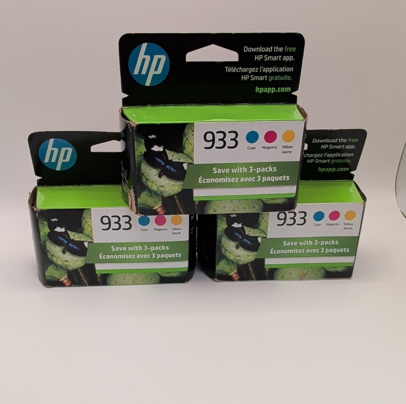 3 Boxes -HP 933 Ink Cartridge 3-Pack - Expiration dates of 2024