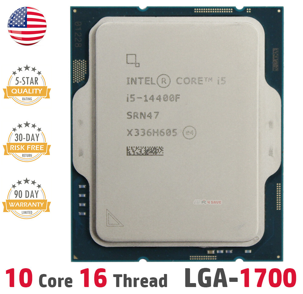 Intel Core i5-14400F CPU 2.50GHz (Turbo 4.70GHz) 10-Core LGA-1700 Desktop SRN47