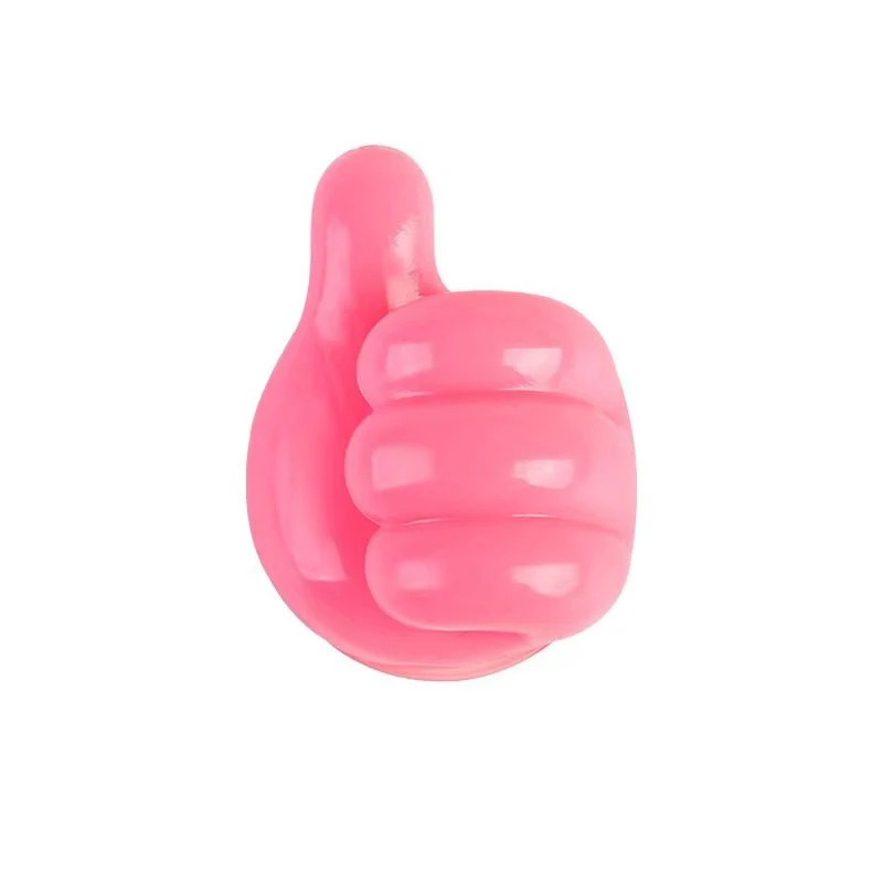 10Pcs Silicone Thumb Up Hook Clips Holder Cute Data Cable Storage USB Wire Manag