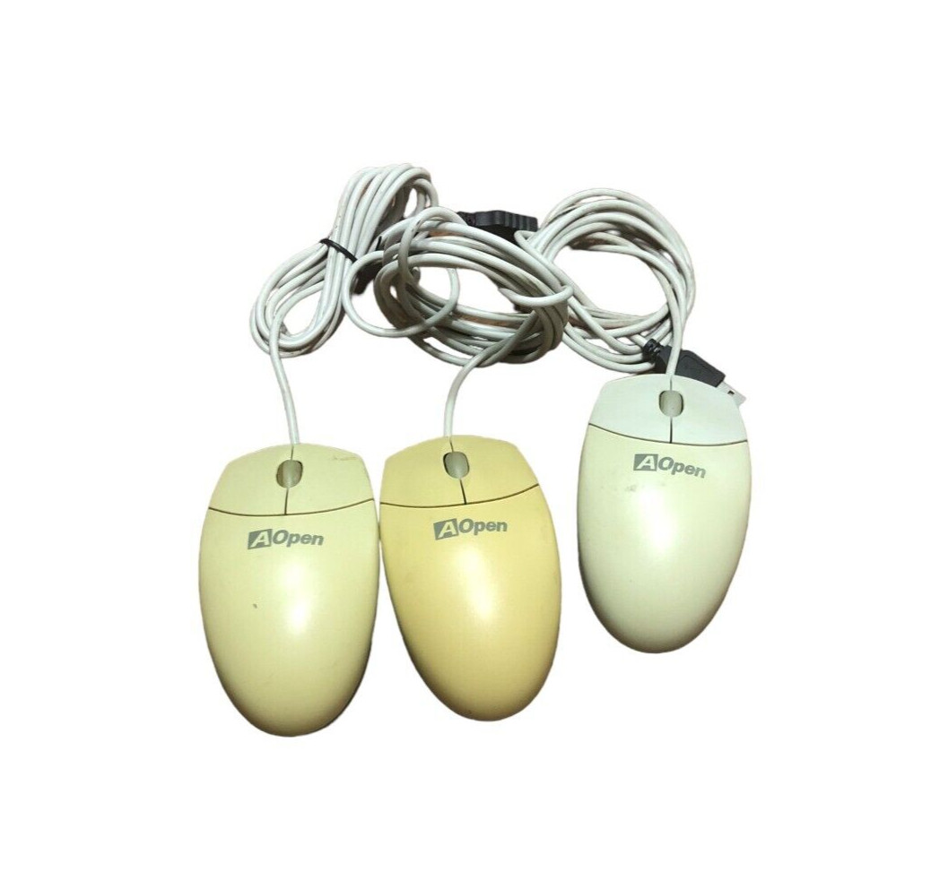 Lot of 3 Logitech Optical Mouse M-BJ69 Vintage