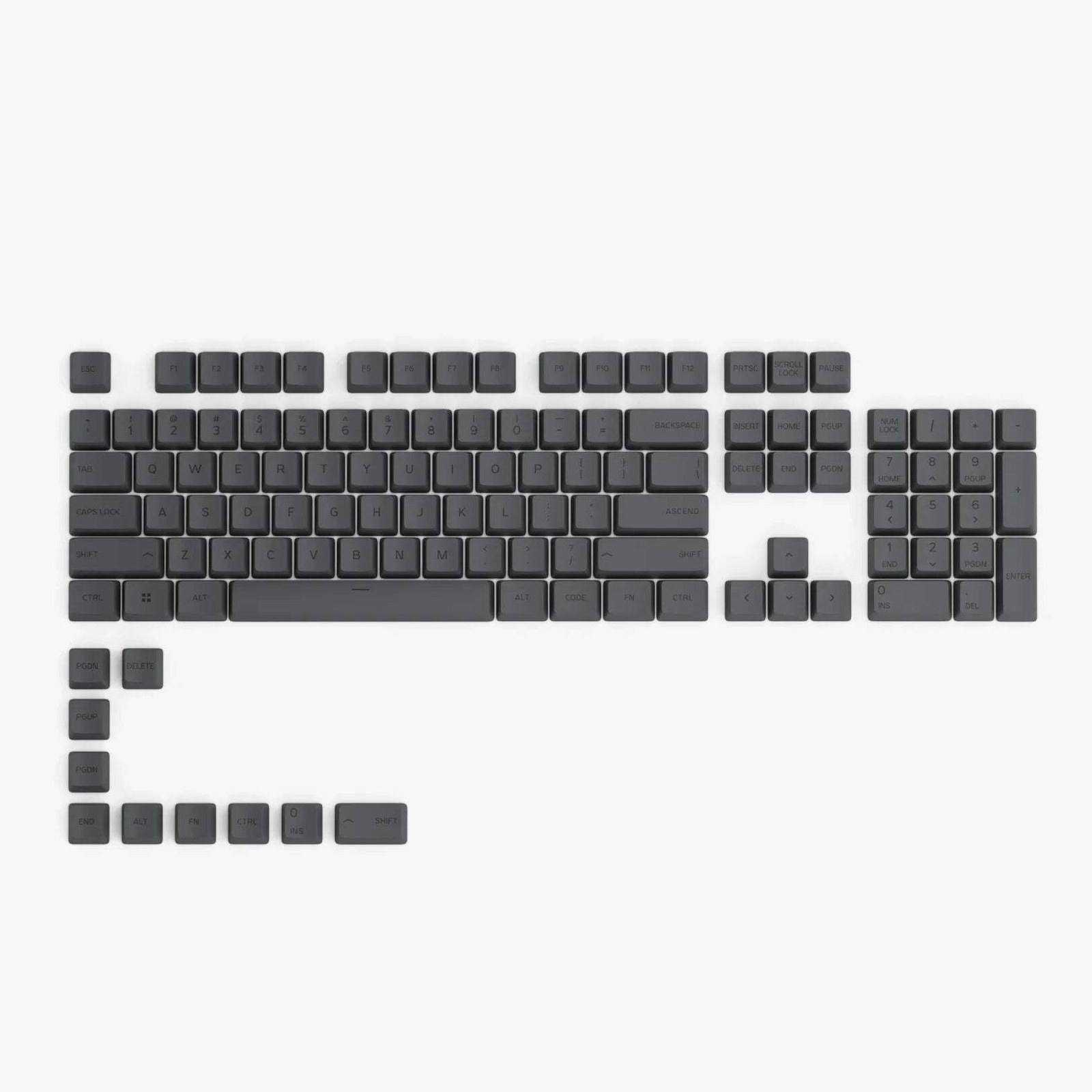 NEW Glorious GPBT Sublimated Mechanical Keyboard Keycaps (Black Ash) 114-Keys