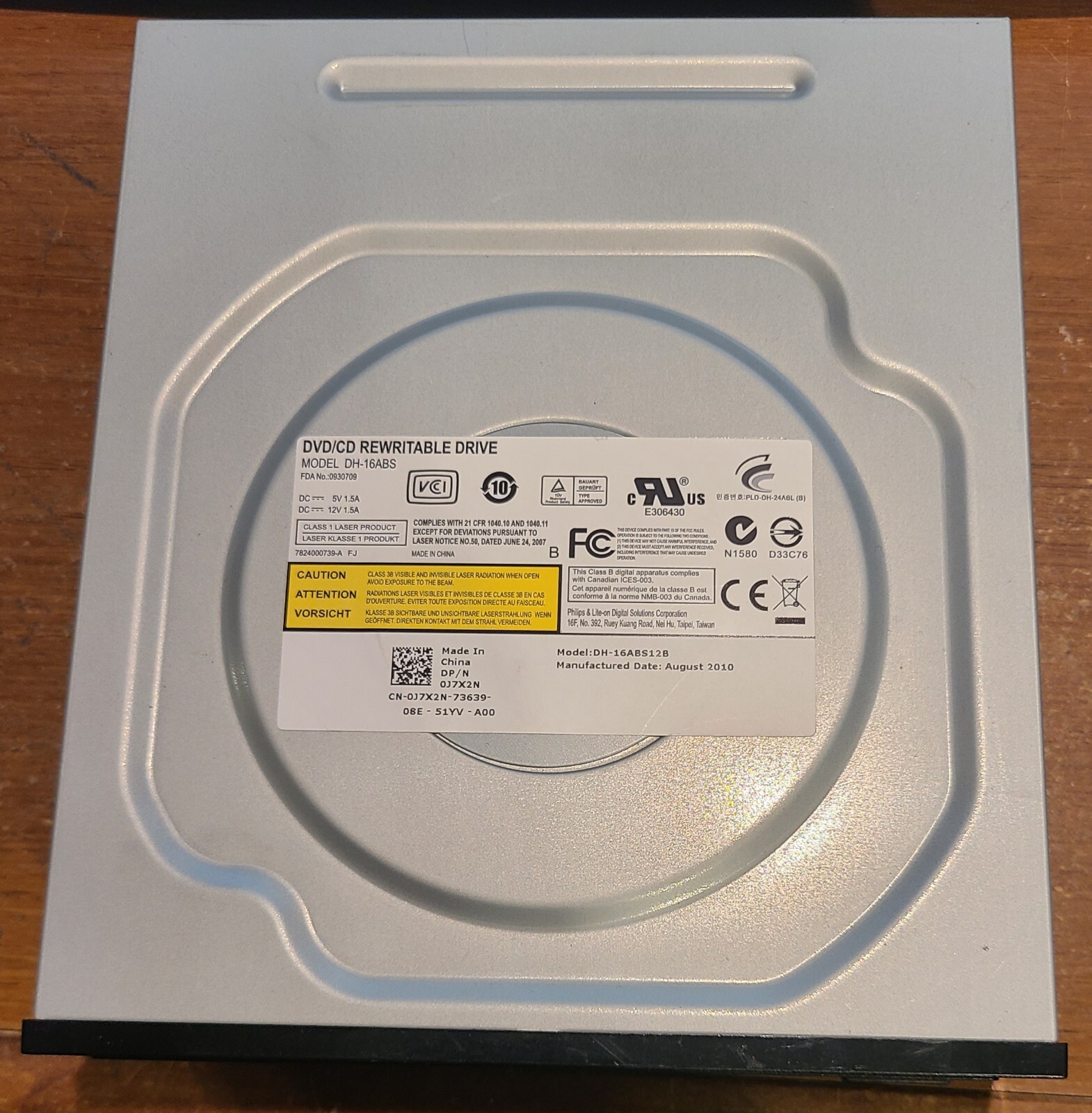 Philips Lite-ON DH-16ABS DVD/CD Rewritable Drive (Black), SATA, w Screws
