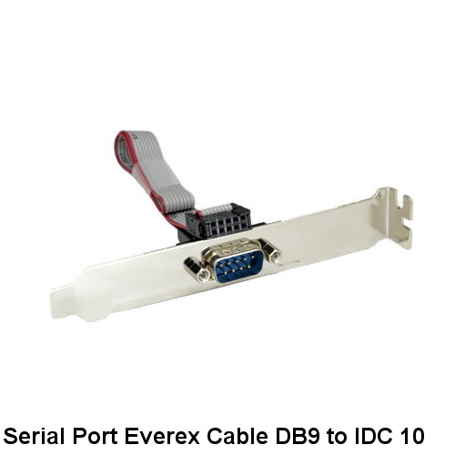 Kentek 12" Inch DB9 to IDC 10 Serial Expansion Port Bracket RS-232 Everex Cable