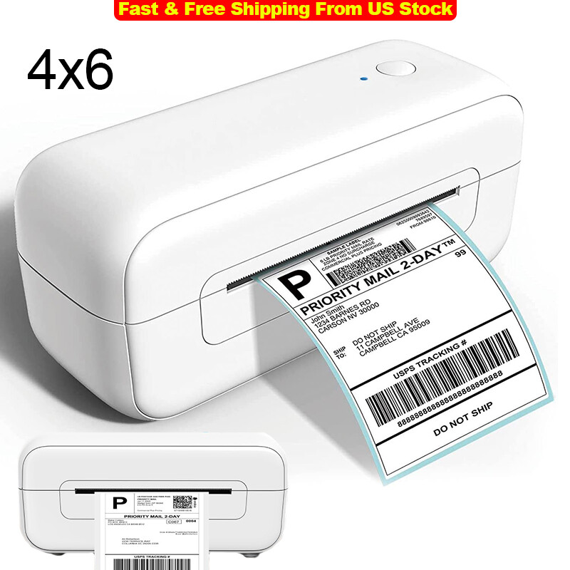 Phomemo Shipping Label Printer 4"x6" Barcode Thermal Label Printer USB Connect