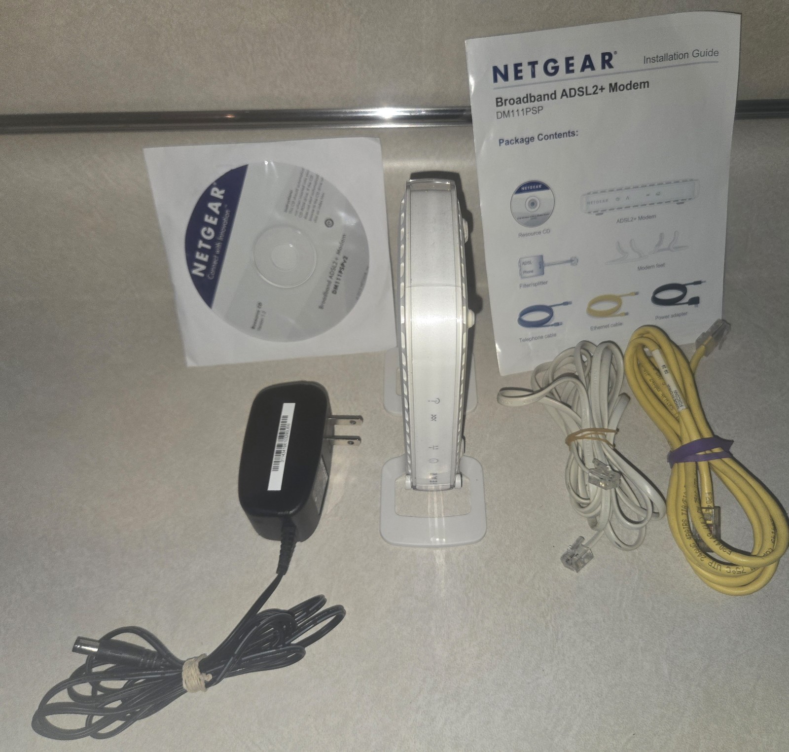 Netgear DM111PSP Broadband ADSL2 + Modem DSL WORKS GREAT TESTED
