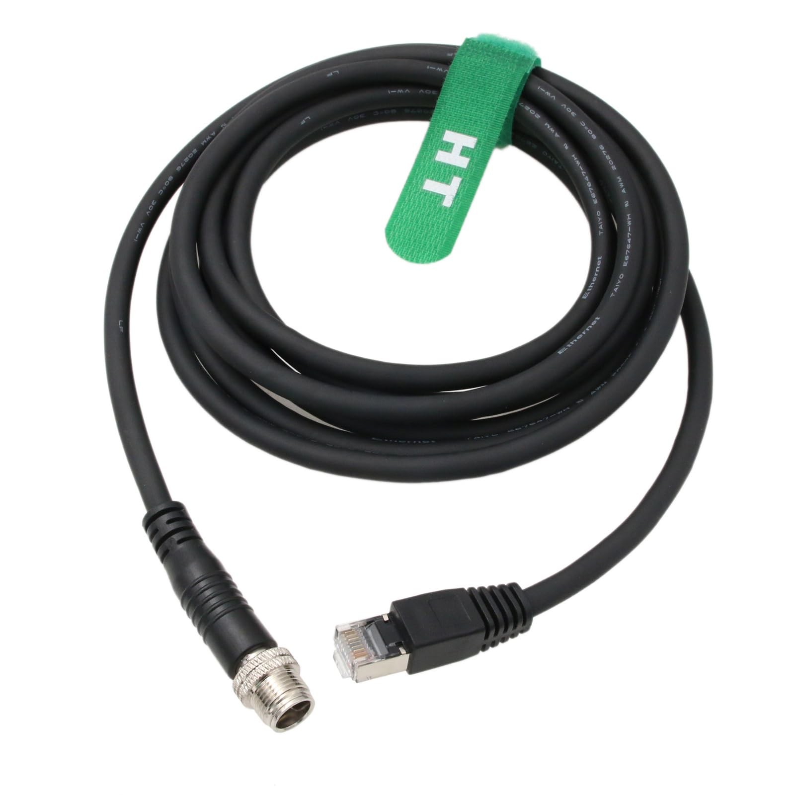 HangTon Ethernet M12 8-Pin X Code to RJ45 Cable for Baumer Basler Cognex in-S...