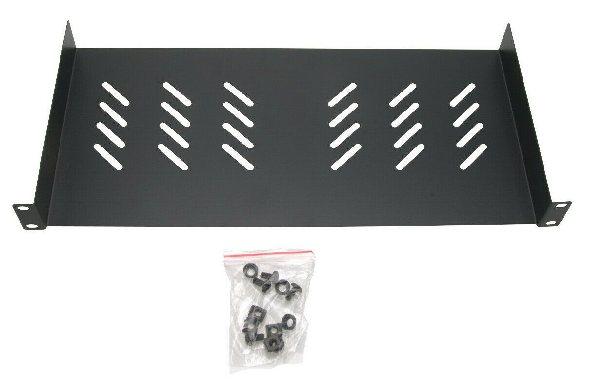 Universal Server Network Rack Tray Vented Shelves Mount 19" 1U 10" 250mm