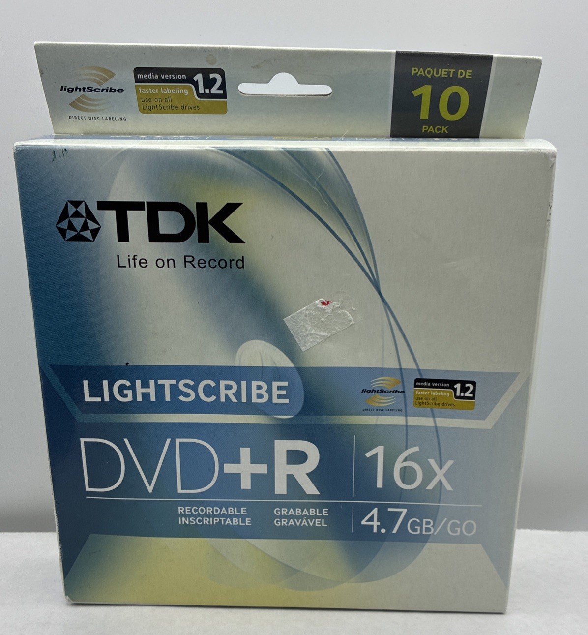 TDK Lightscribe DVD+R 4.7GB 16X Blank Discs 10 Pack Spindle New Sealed