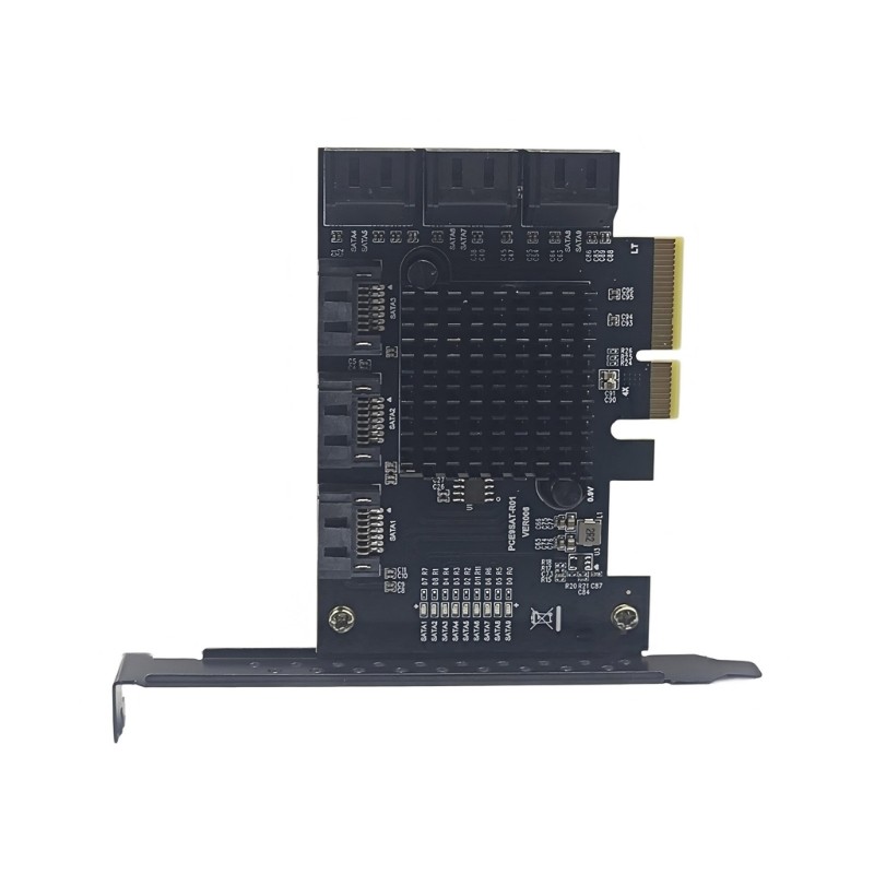 PCI Express X1 4X To 9 Port Expansion Card 6.0Gbps Speed Hot Swap Ready