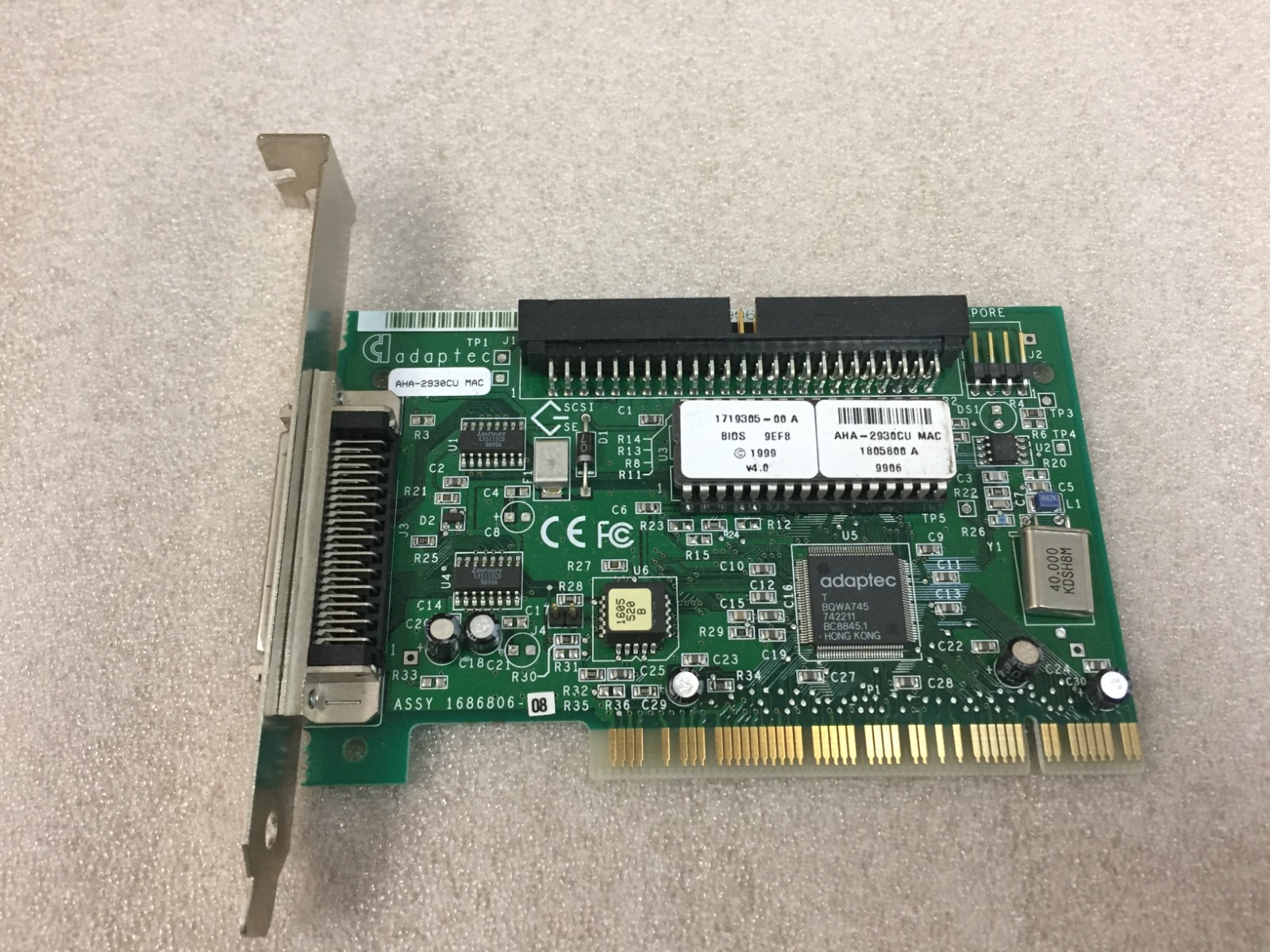 Adaptec AHA-2930CU 50 Pin SCSI PCI Controller Card