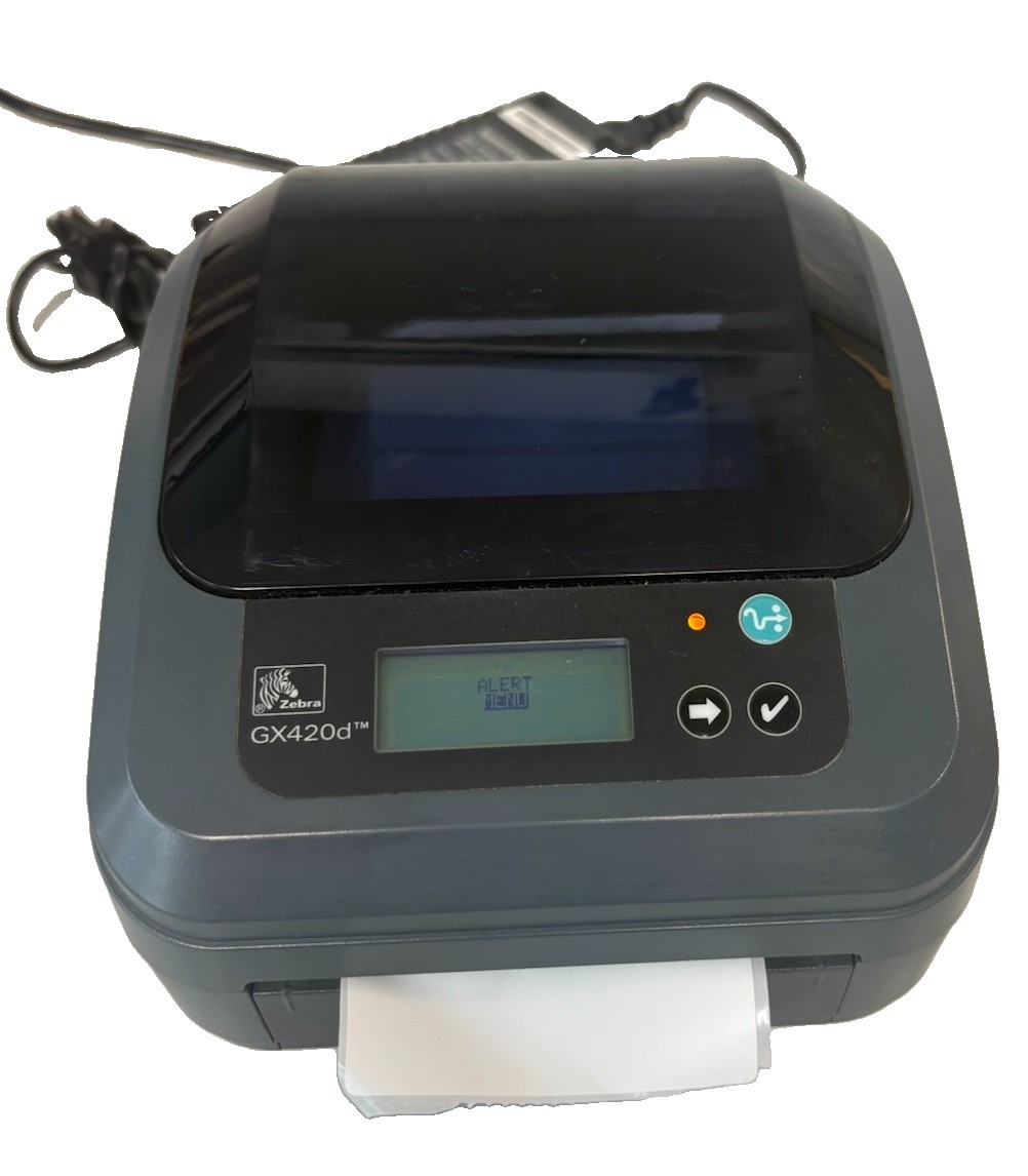 Zebra GX420d Thermal Label Printer USB/Serial/Ethernet w labels Lightly Used