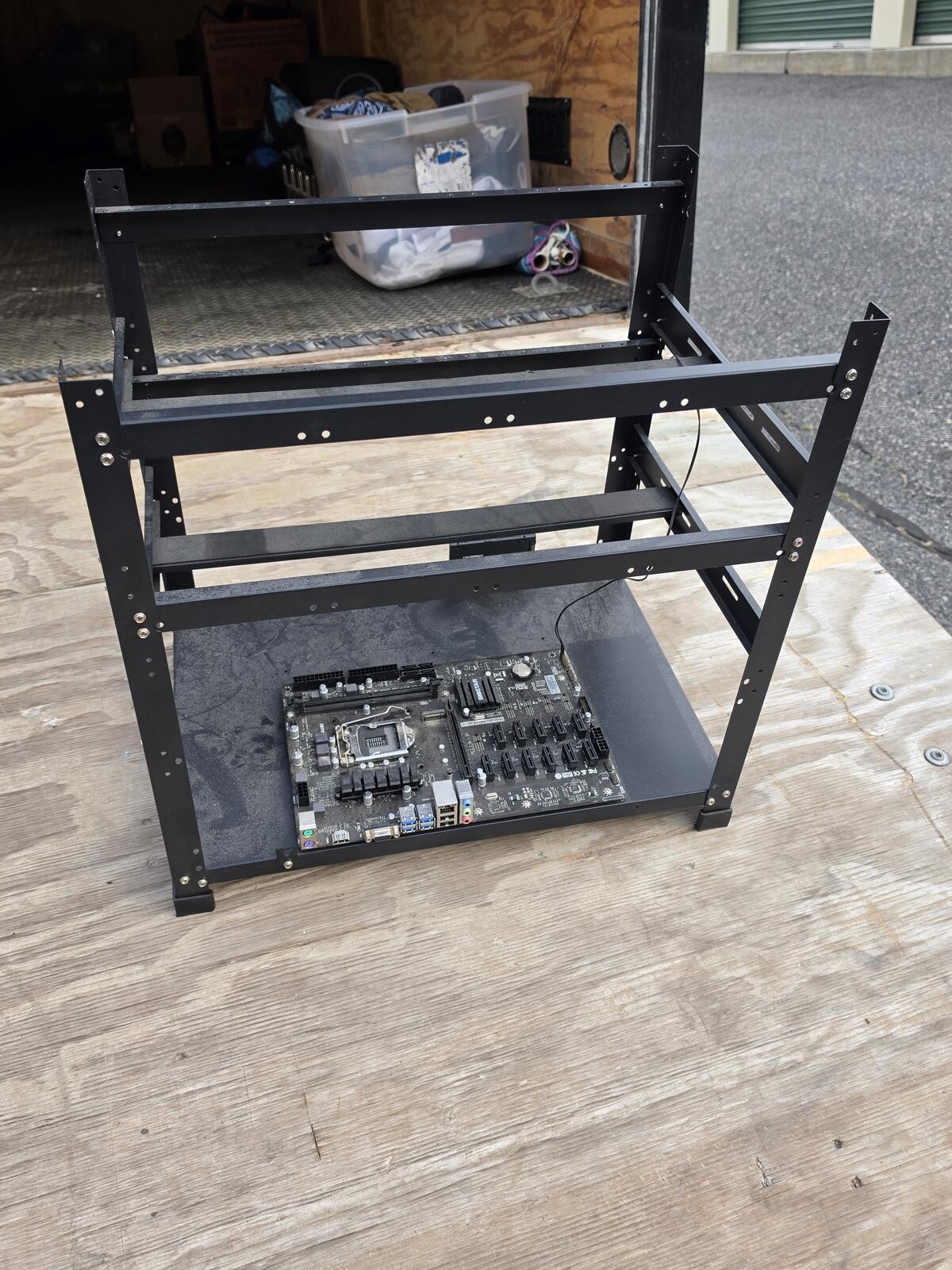 Working Crypto Mining Rig Frame Biostar TB360-BTC PRO 2.0 + 240GB SSD