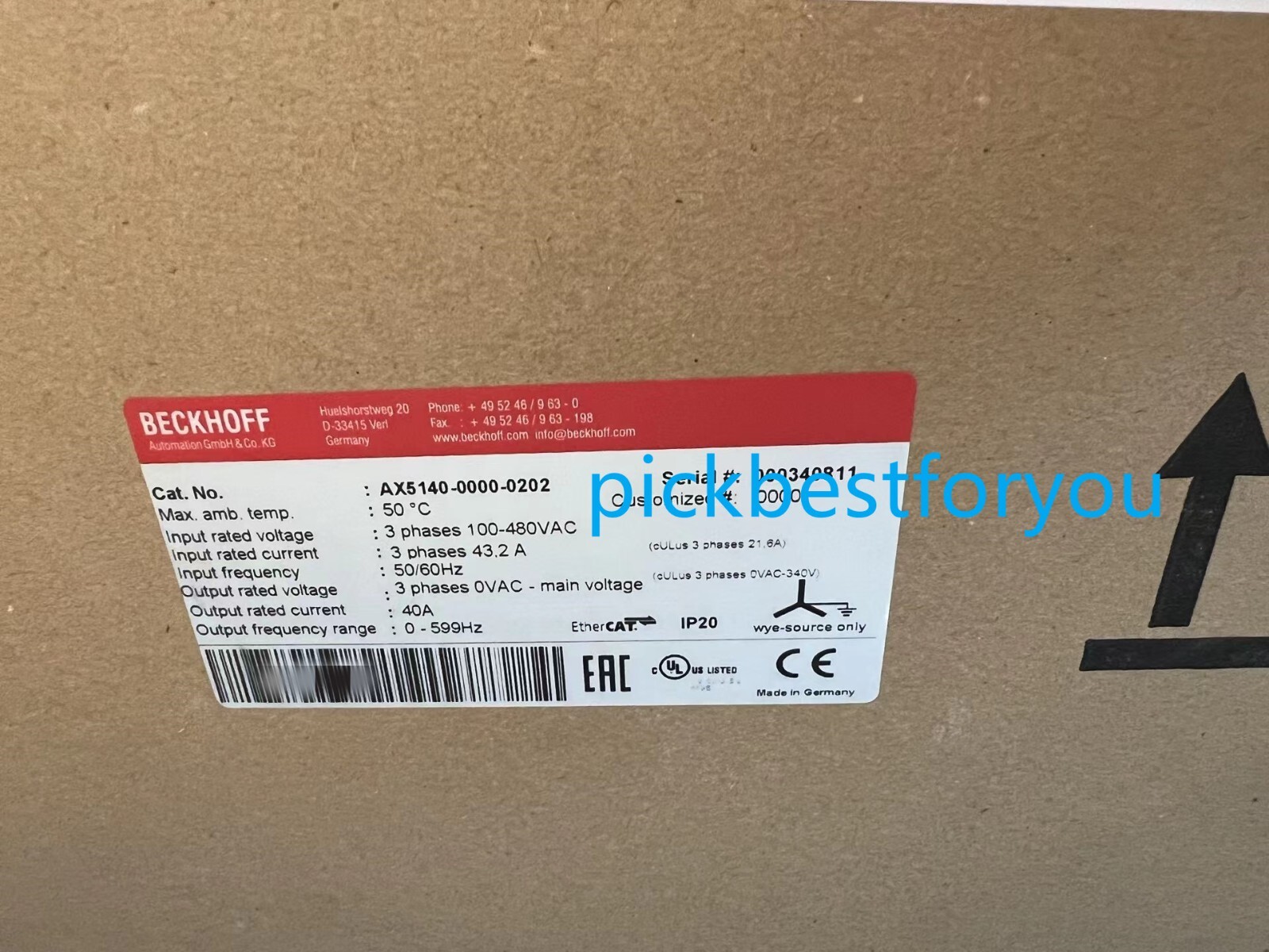 1PC AX5140-0000-0202 BECKHOFF Servo driver Brand New Via DHL or FedEX