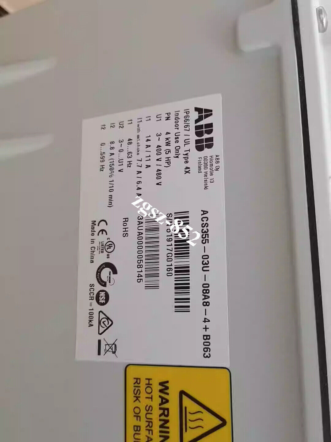ABB ACS355-03U-08A8-4+B063 Inverter Brand New Fast Shipping FedEx or DHL