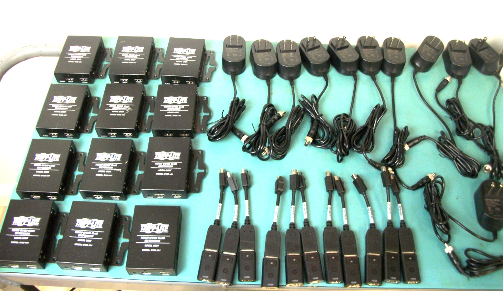 LOT OF 12 TRIPP-LITE B126-1A1 HDMi/Cat5 Ext SIMSUKIAN PWRCord&DispPort/HDMiAdptr