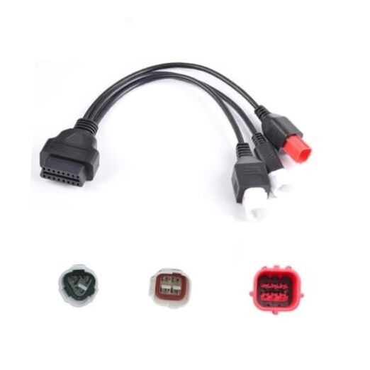 Motorcycle Diagnostic Tool - 3-in-1 Obd2 Adapter Cable Fit for Yamaha - 16 Pin