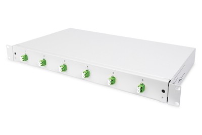 DN-96330/9APC DIGITUS Fiber Optic Splice Box 1U Equipped 6x LC-APC DX OS2 ~D~