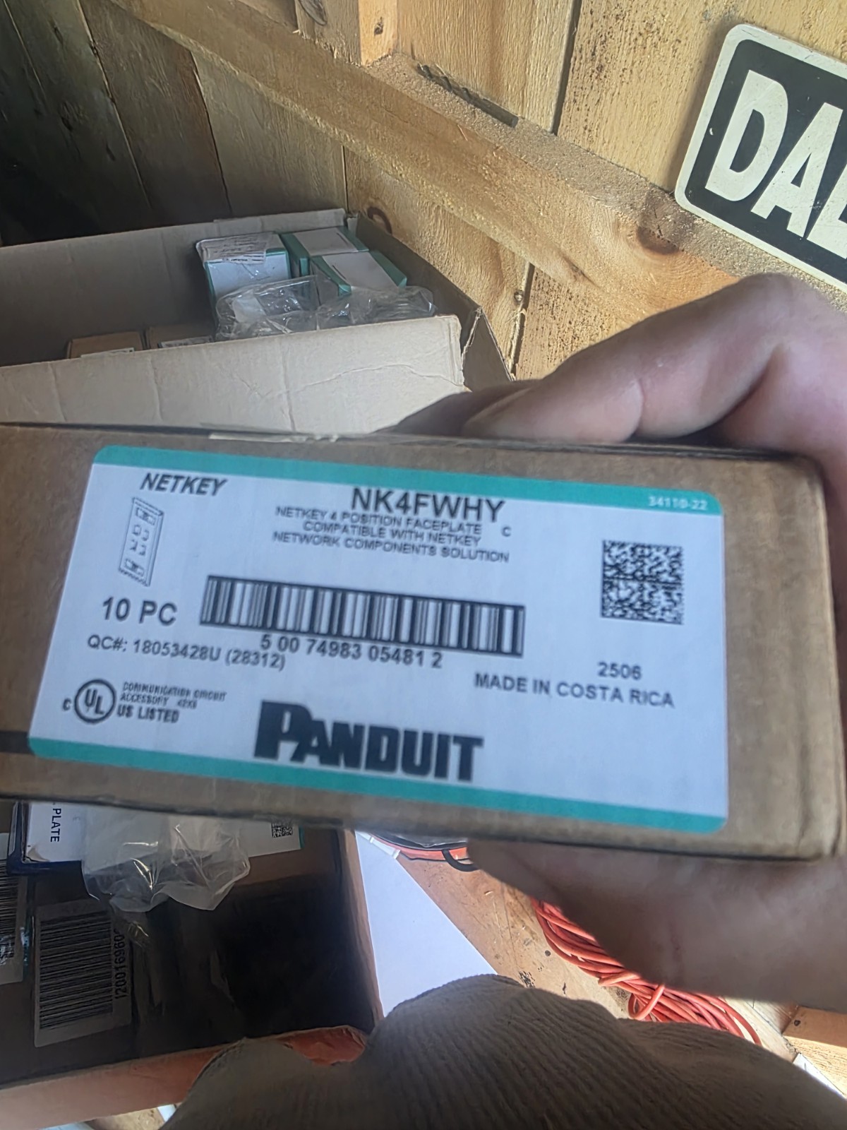 Panduit NetKey NK2FWHY 2-Port Keystone Faceplate, Labeled Series, White 10pk