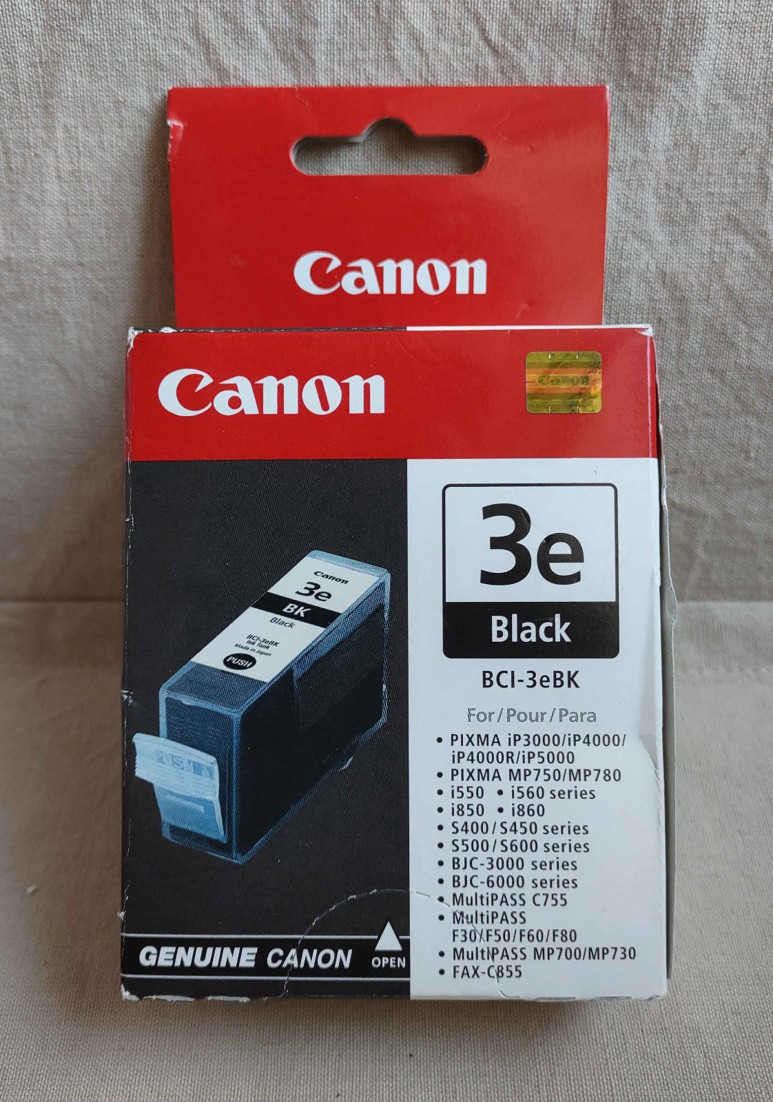 Genuine Canon 3E Black Ink Cartridge BCI-3eBK S400, 450, 500, 600, Pixma IP & MP