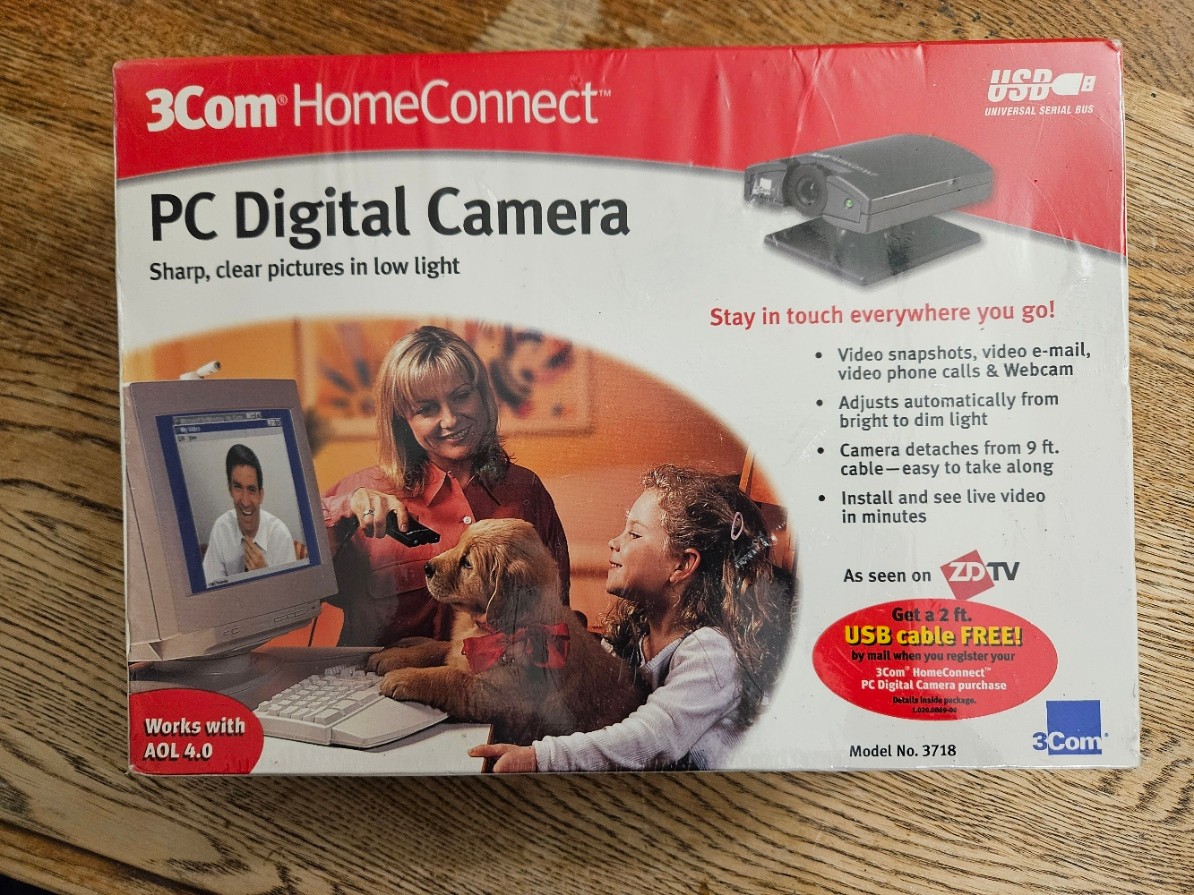 3Com HomeConnect PC Digital Camera Webcam New Sealed Retro