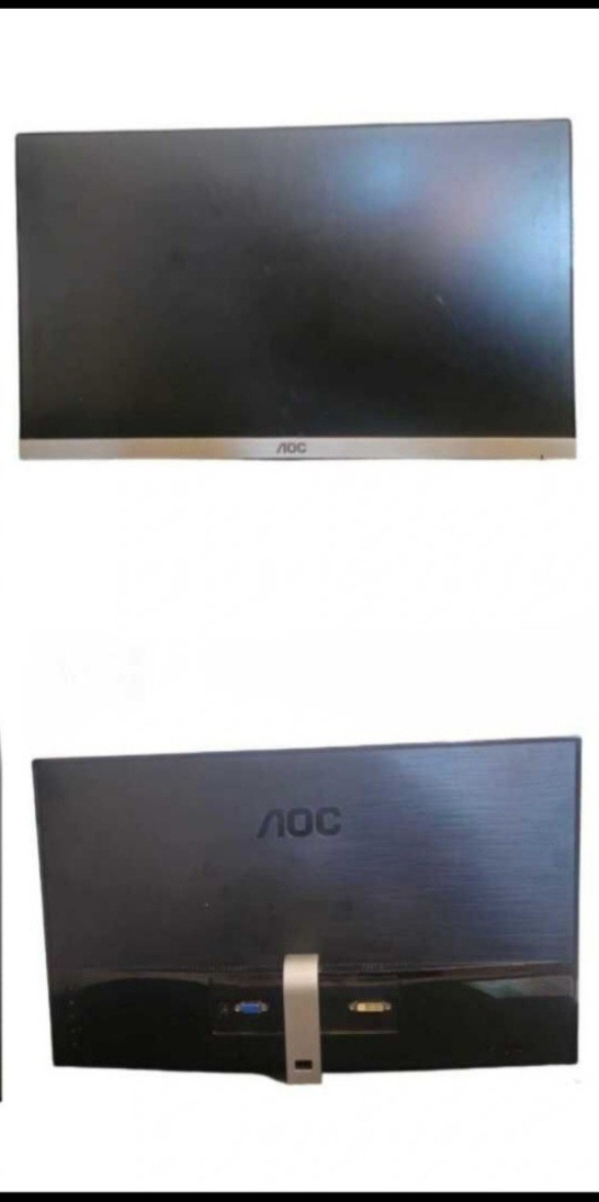 AOC 27in Monitor 1080p  With Cords( Ethernet, 2x Hdmi, VGA, DVI)