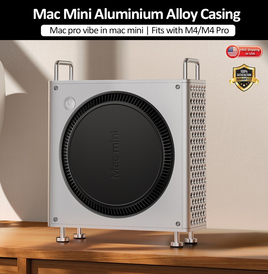 Mac Mini M4 M4 Pro Aluminum Alloy Vertical PC Casing Cooling Stand For Apple USA