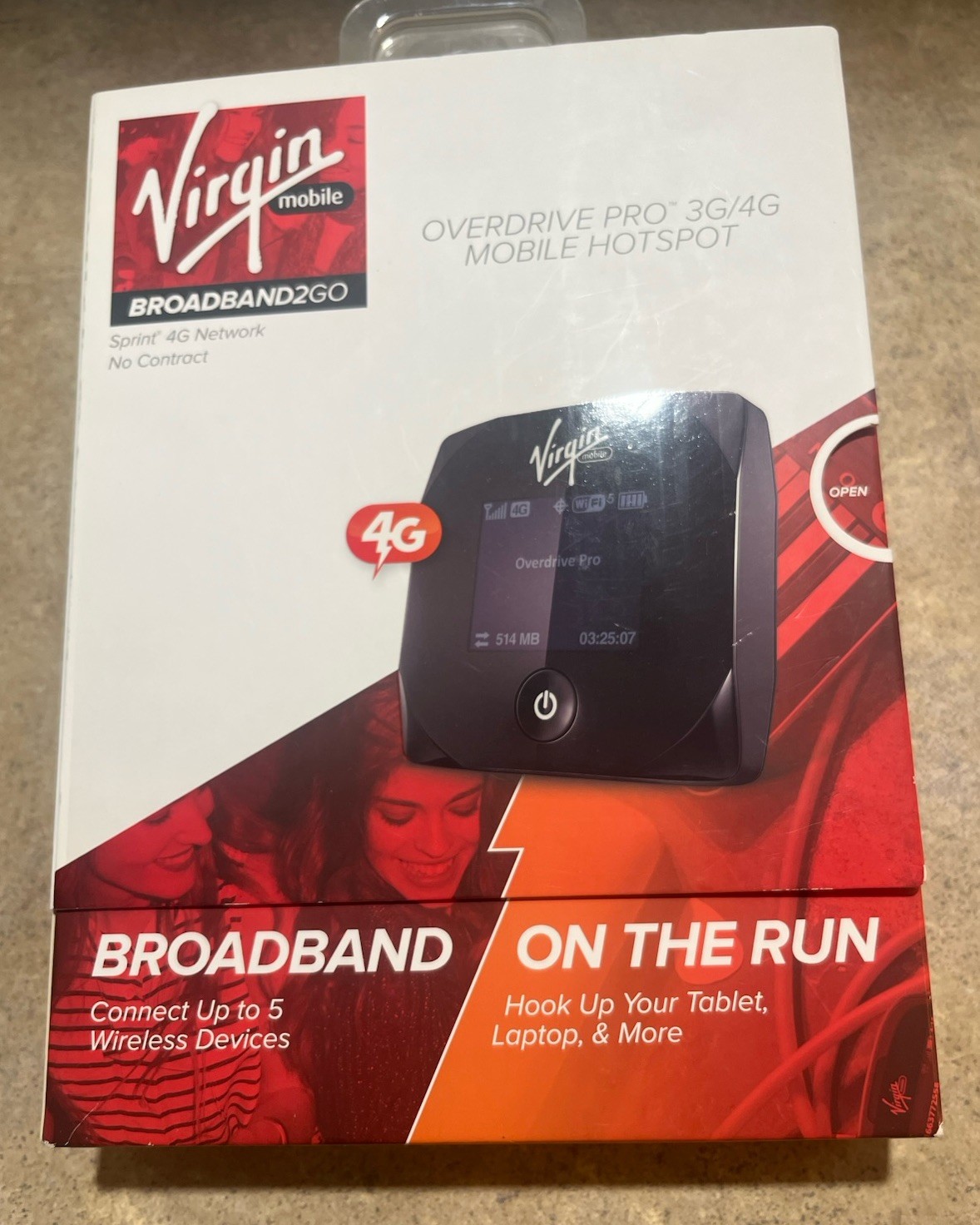 Virgin Mobile - Overdrive Pro 3G/4G  Mobile Hotspot, New & Sealed