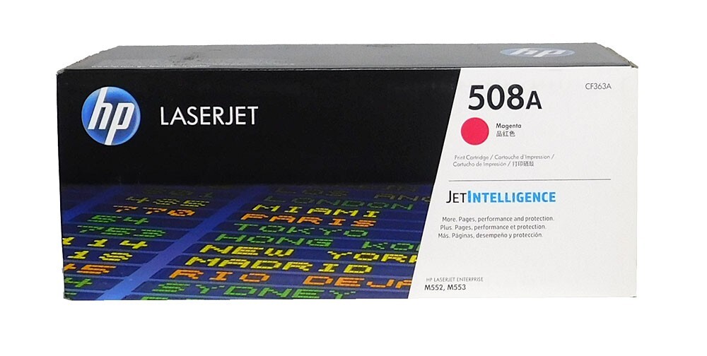 HP 508A CF363A Magenta Toner Cartridge - LaserJet Enterprise M552 M553