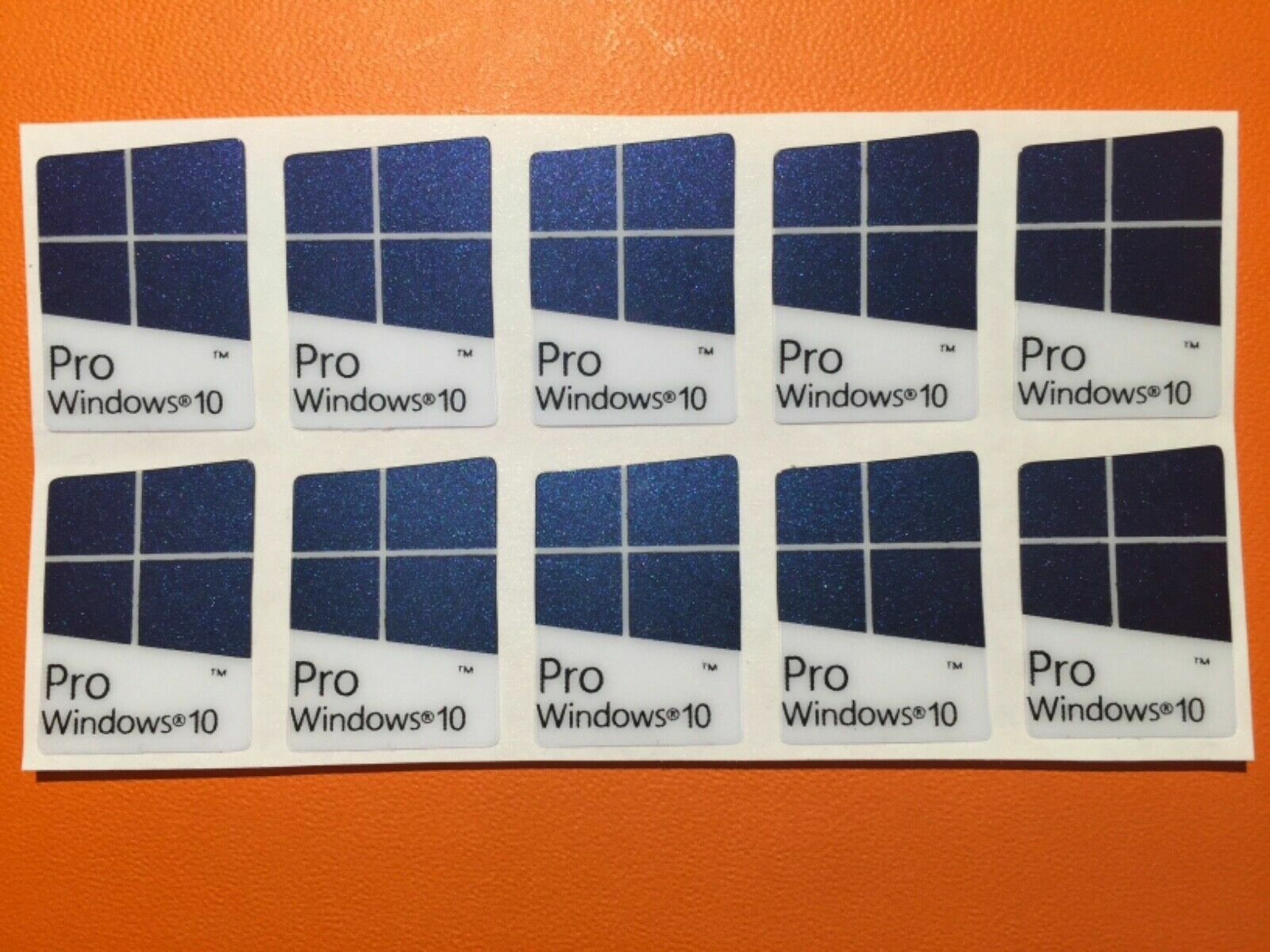 10 PCS sticker for window 10 Pro violet Blue color GLITTER SPARKLE 16mm x 23mm