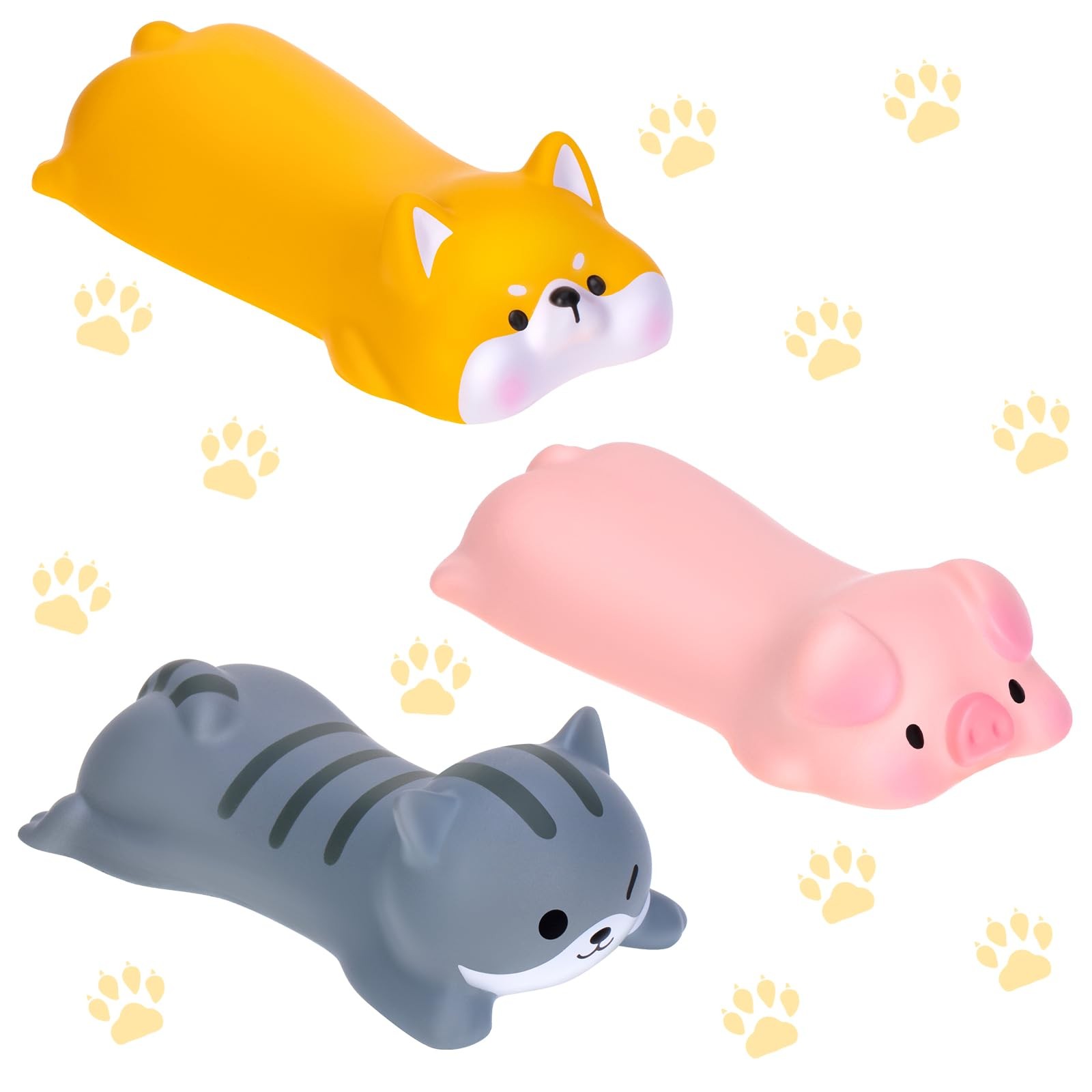 3 Pcs Cute Mouse Wrist Rest, Animal Design Keyboard Support Pad