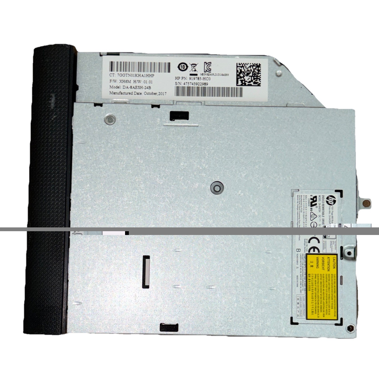 HP DA-8AESH-24B Internal Laptop DVD-ROM CD-ROM Drive 920420-003 Silver/Black