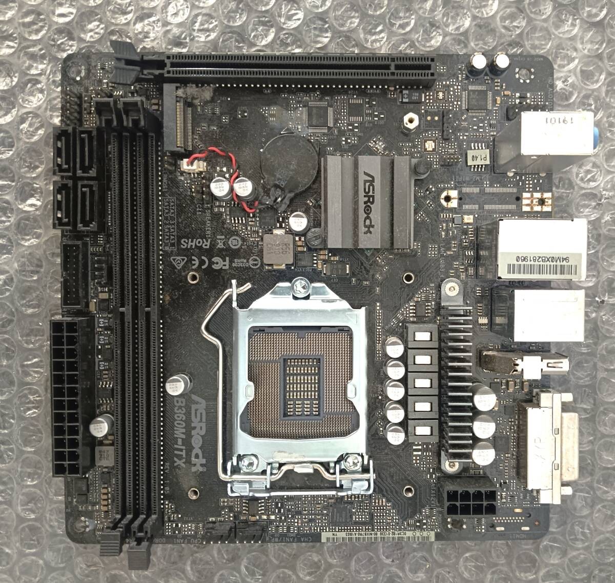 Used BIOS Verified ASRock B360M-ITX Motherboard IO Panel Included LGA1151 MB5813