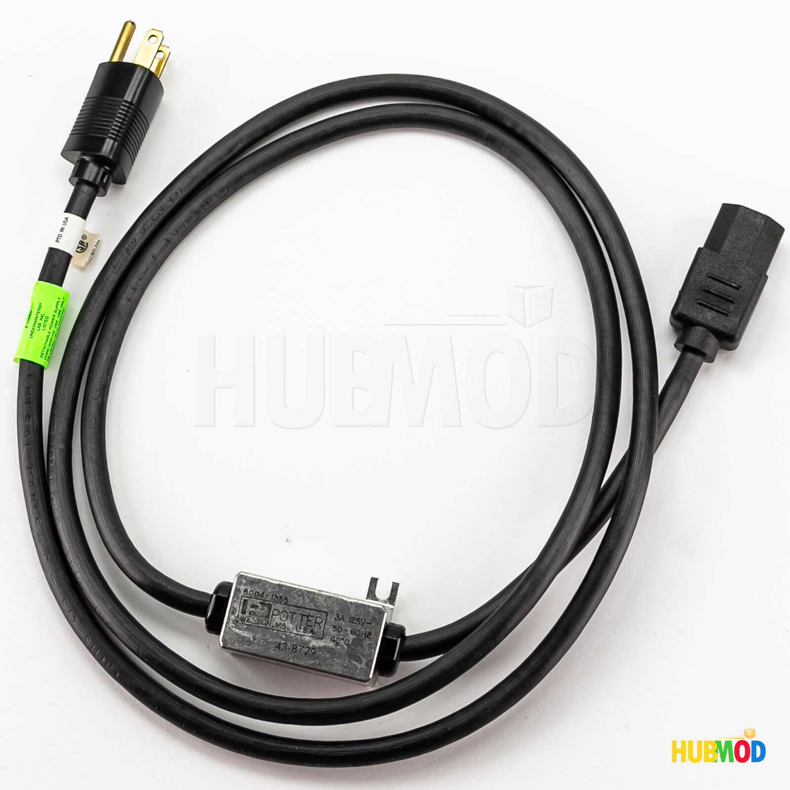 6FT Power Cable Cord with EMI RFI Filter 3A Male 5-15P NEMA to Female C13 18AWG