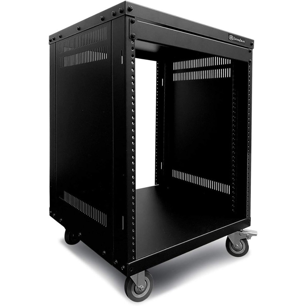 19-Inch Open Frame Server Rack 12U 18" Depth with Wheels 500lb Capacity Includes